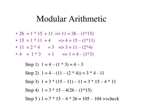 modular arithmetic .